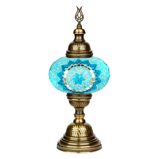 Selenly Turkish Mosaic Desk Lamp for Table & Bedside - Blue