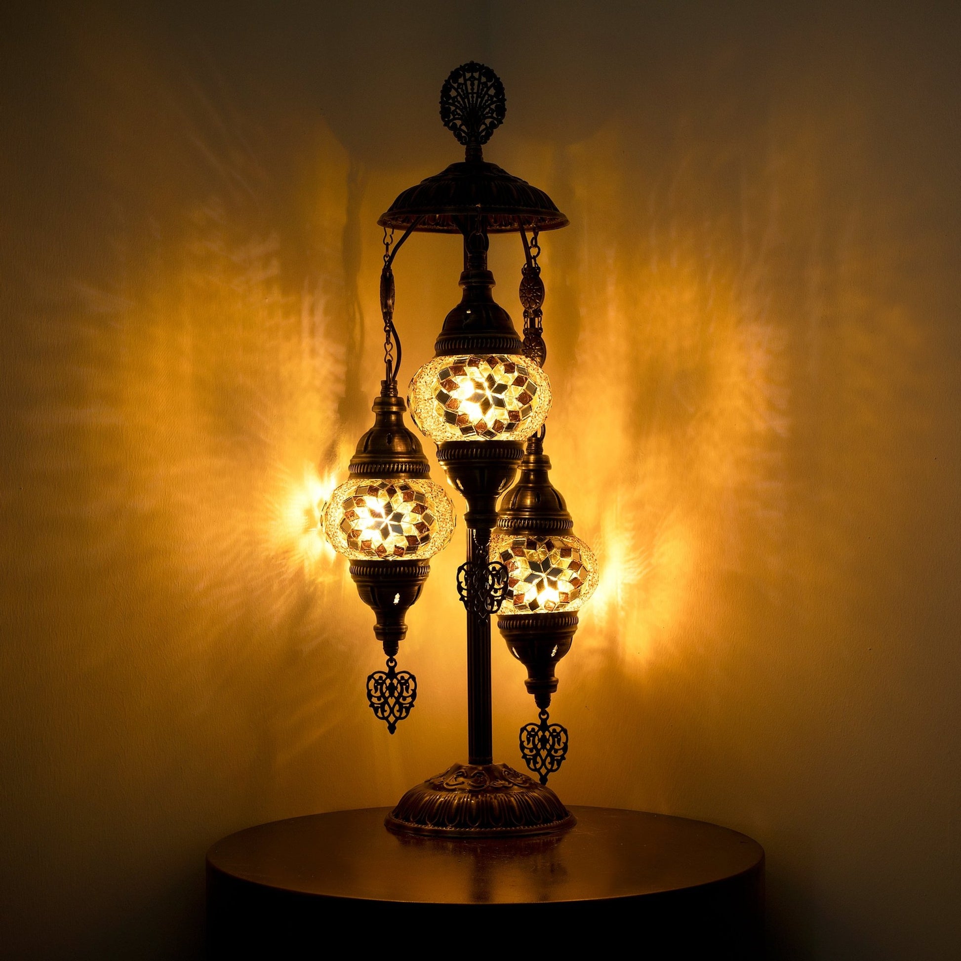 Selenly Turkish Mosaic Lamp for Table & Bedside - Lambader Brown - Selenly - Home Improvement