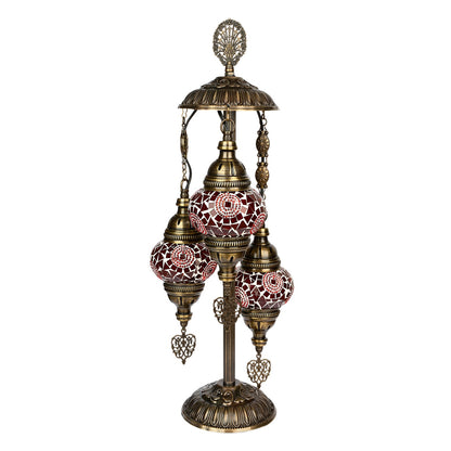 Selenly Turkish Mosaic Lamp for Table & Bedside - Lambader Red - Selenly - Home Improvement