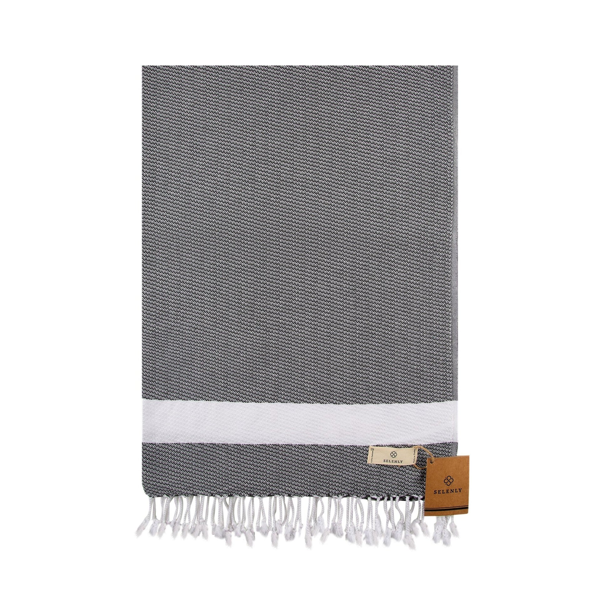 Selenly Turkish Towel | 100% Cotton - Dark Grey - Selenly - Home