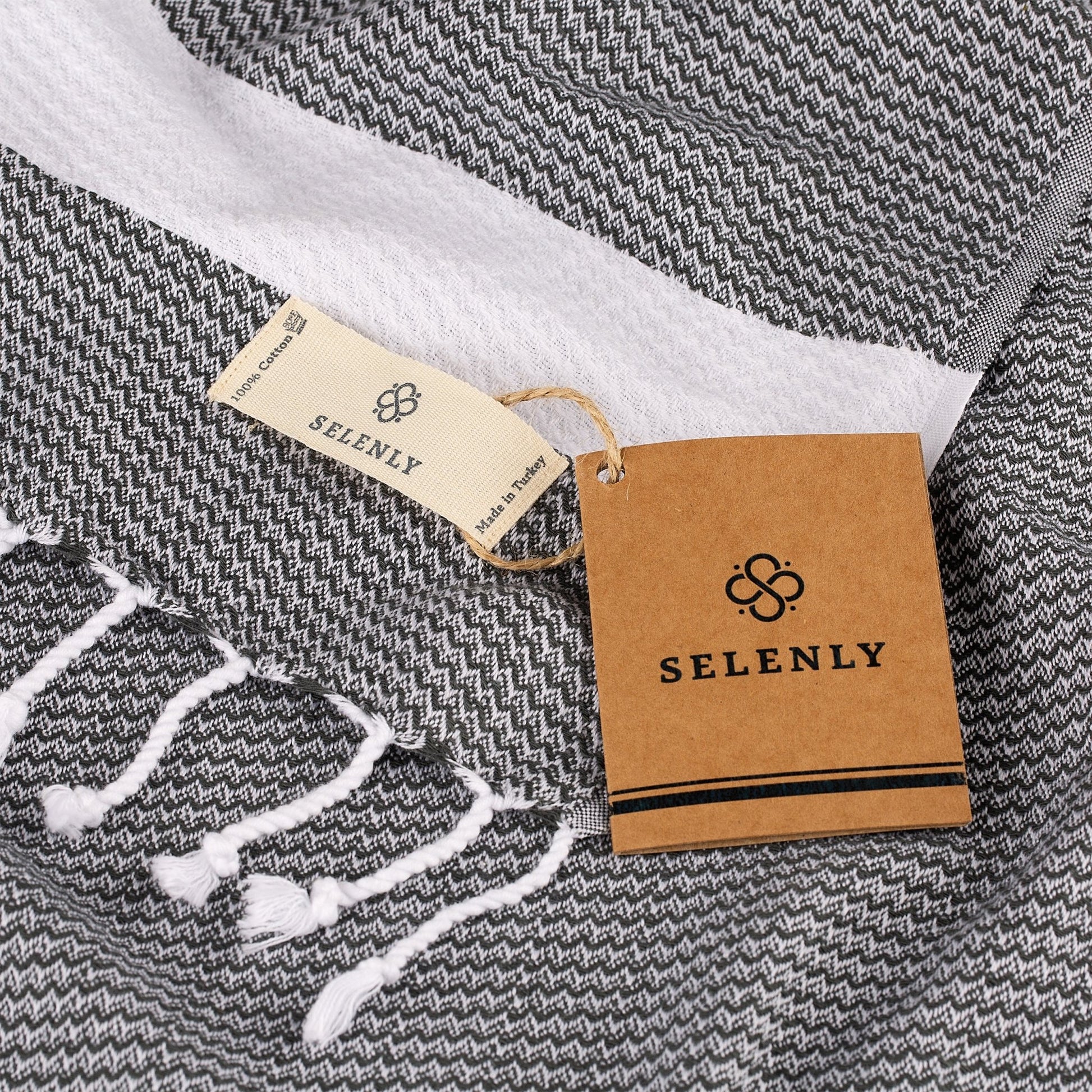 Selenly Turkish Towel | 100% Cotton - Dark Grey - Selenly - Home