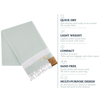 Selenly Turkish Towel | 100% Cotton - Mint - Selenly - Home