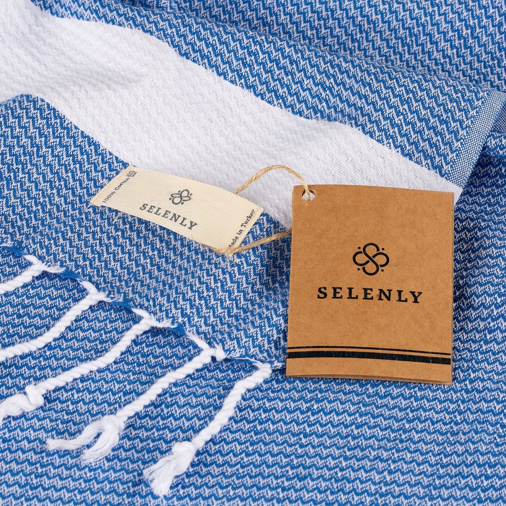 Selenly Turkish Towel | 100% Cotton - Saxe Blue - Selenly - Home