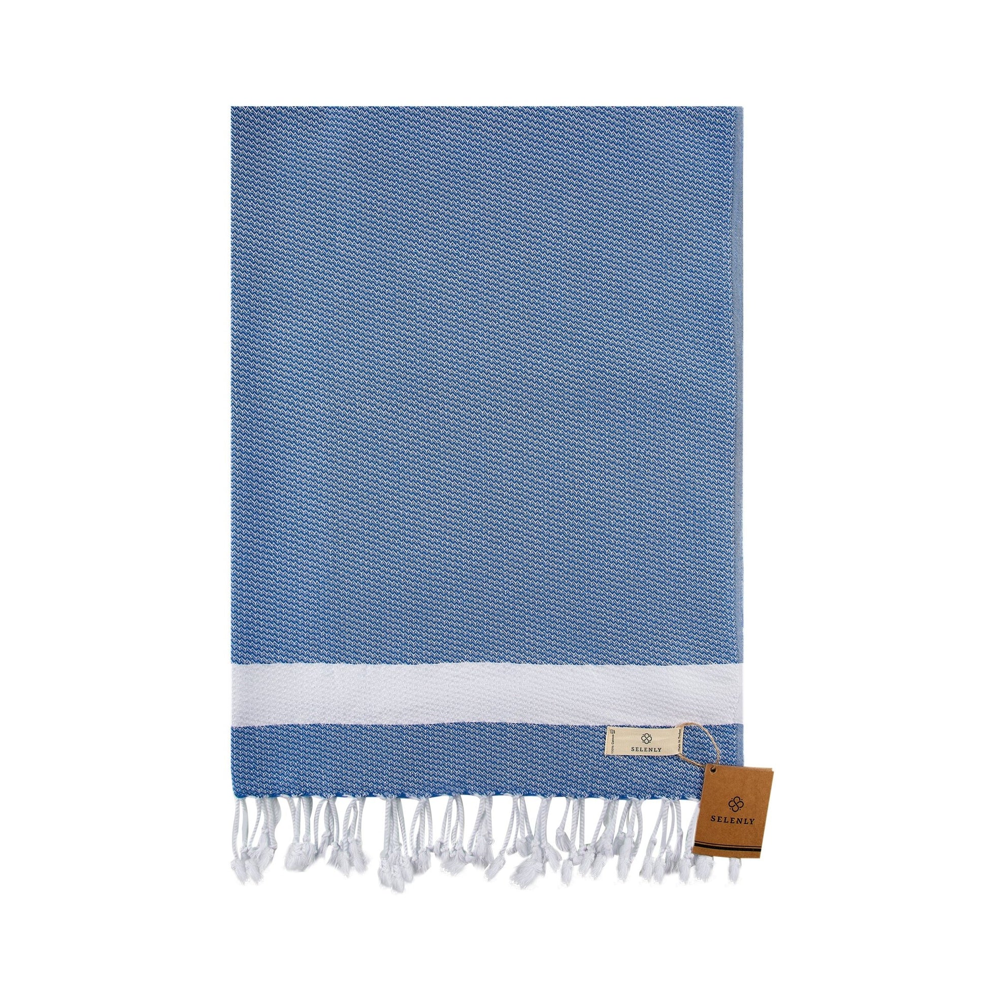 Selenly Turkish Towel | 100% Cotton - Saxe Blue - Selenly - Home